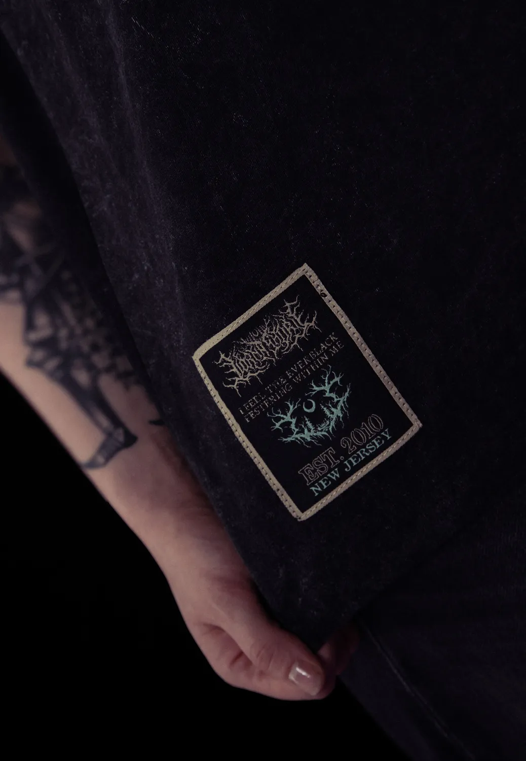Impericon Logo Acid Wash Premium T-Shirt schwarz