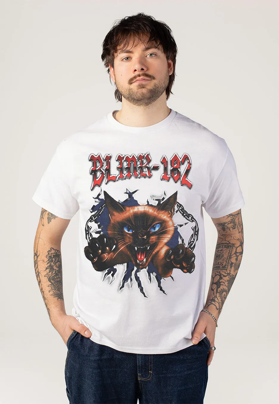 Cheshire Cat White T-Shirt Weiß Größe M Unisex