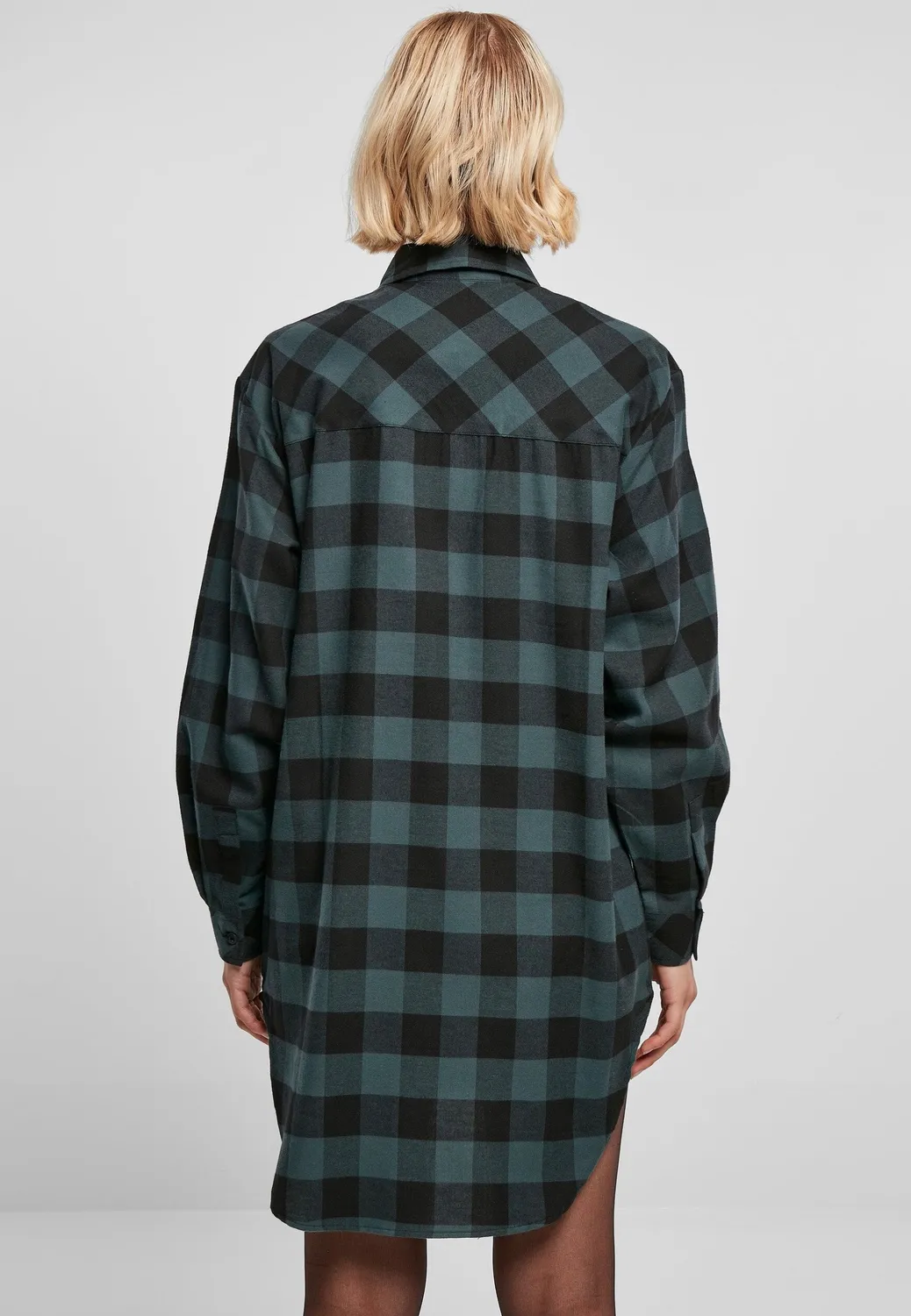 Impericon Ladies Oversized Check Flannel Kleid jasper