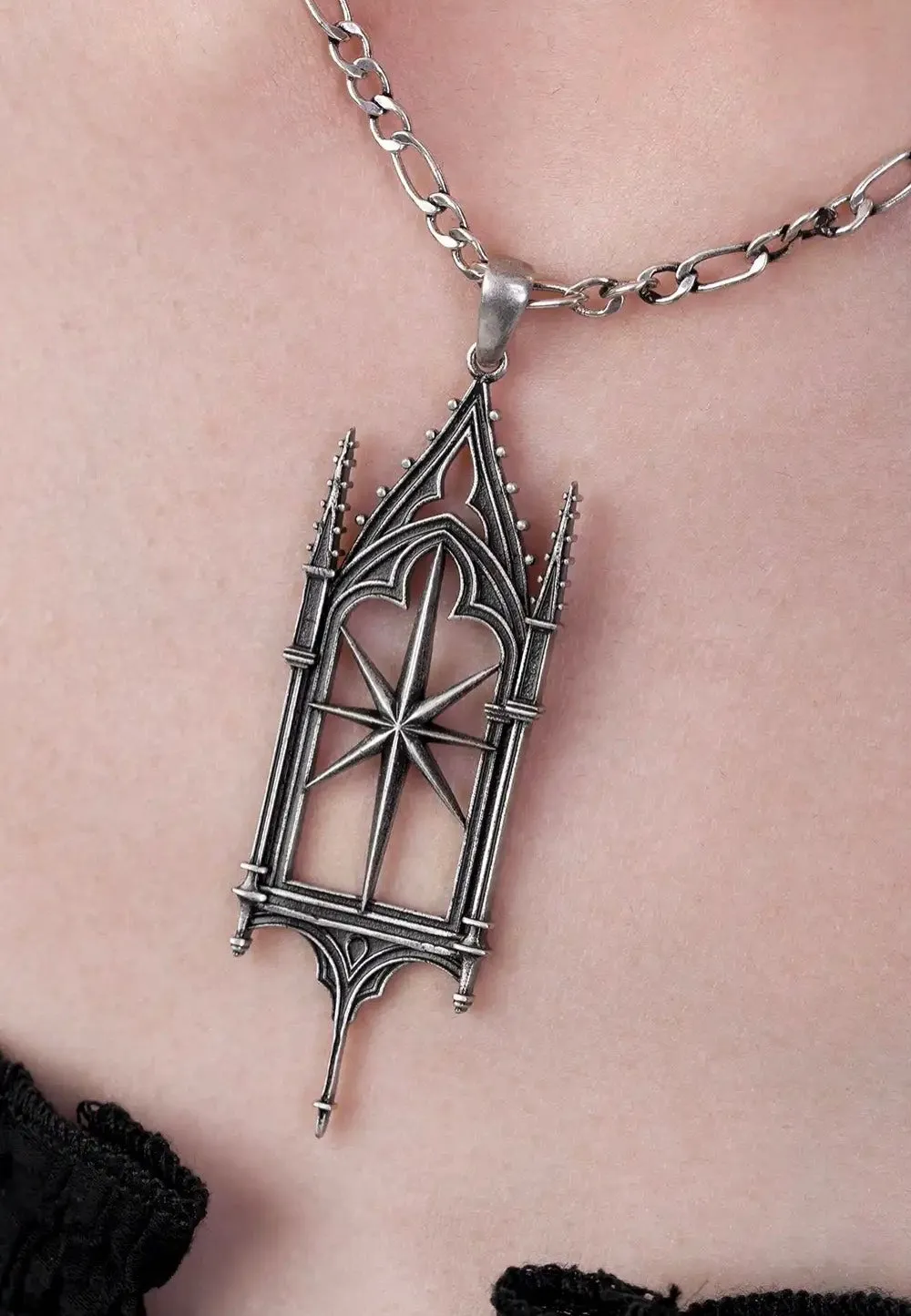Impericon Sanctum Star Silver Kette Gothic Neuheit