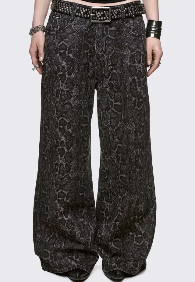 Impericon Python Baggy Black Jeans schwarz W30