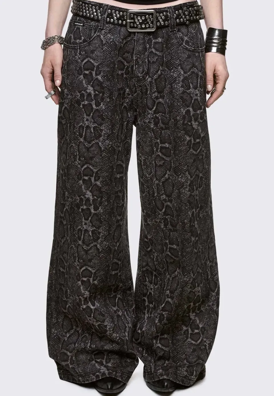 Impericon Python Baggy Black Jeans schwarz W30