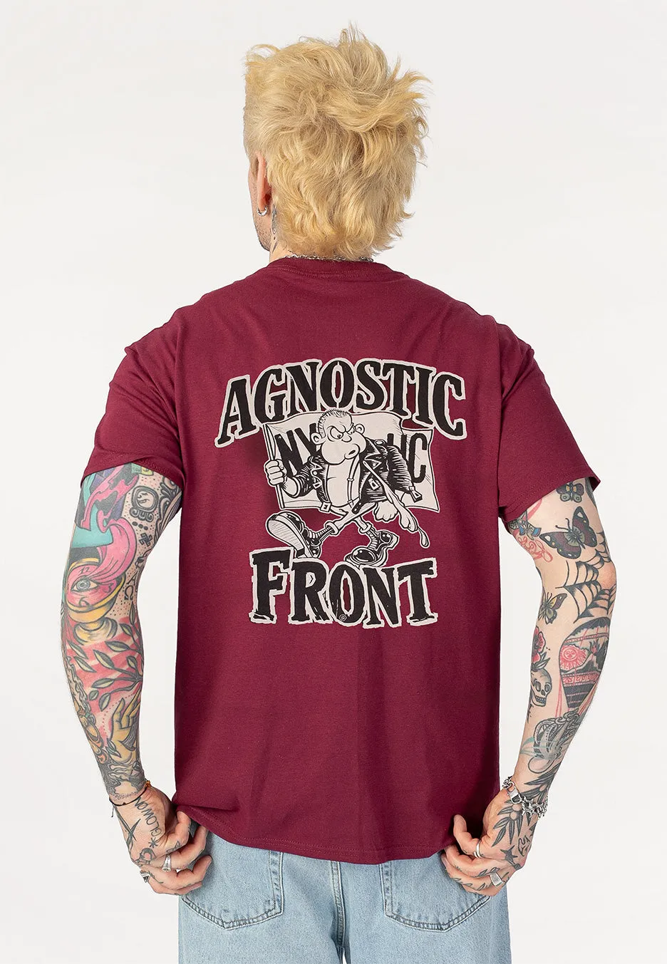 Impericon Combat Core Burgundy T-Shirt Bordeaux Unisex