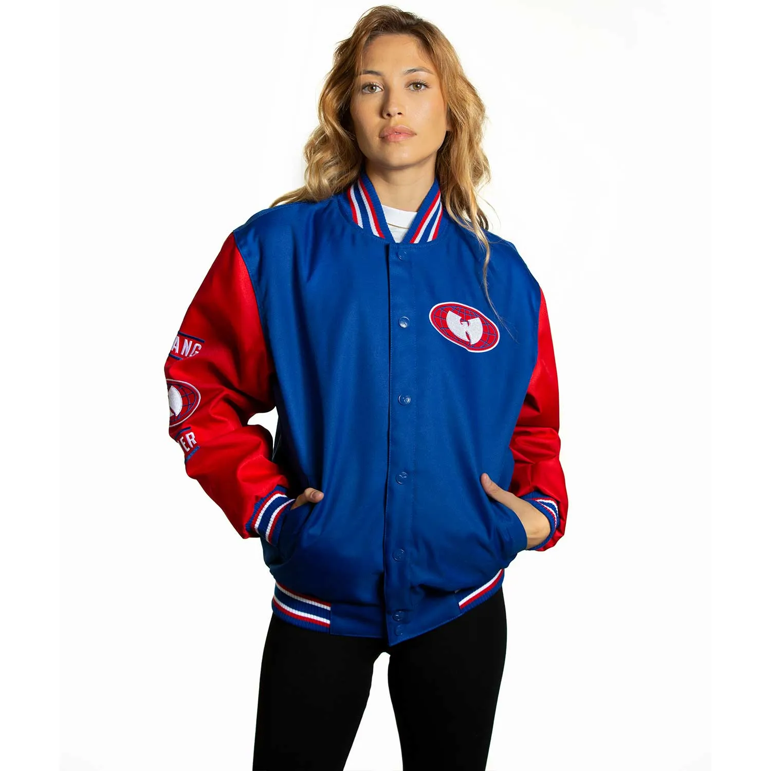 Wu-Tang All-City Jacket Rot-Blau College-Jacke