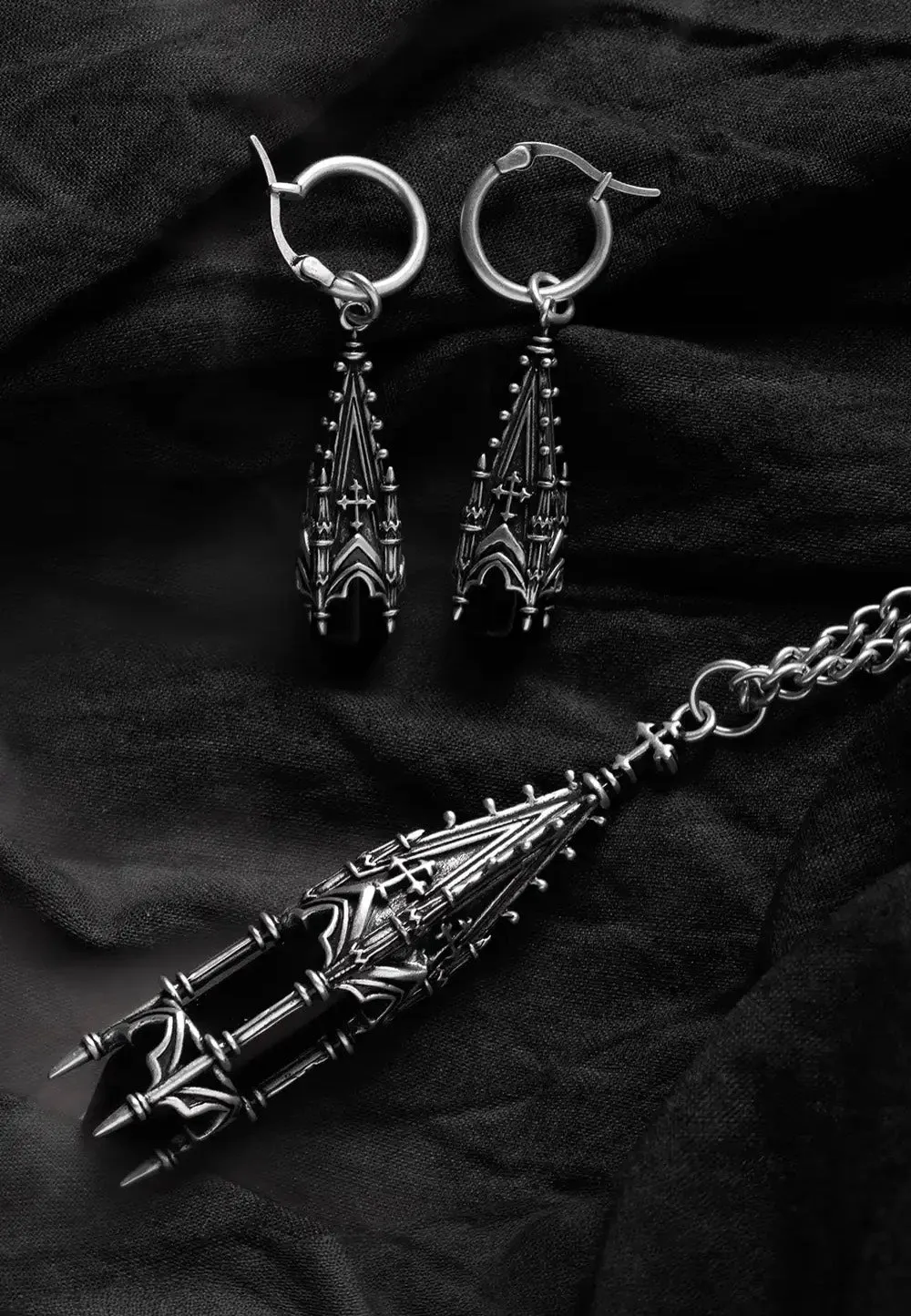 Impericon Midnight Totem Silver Ohrringe Neuheit