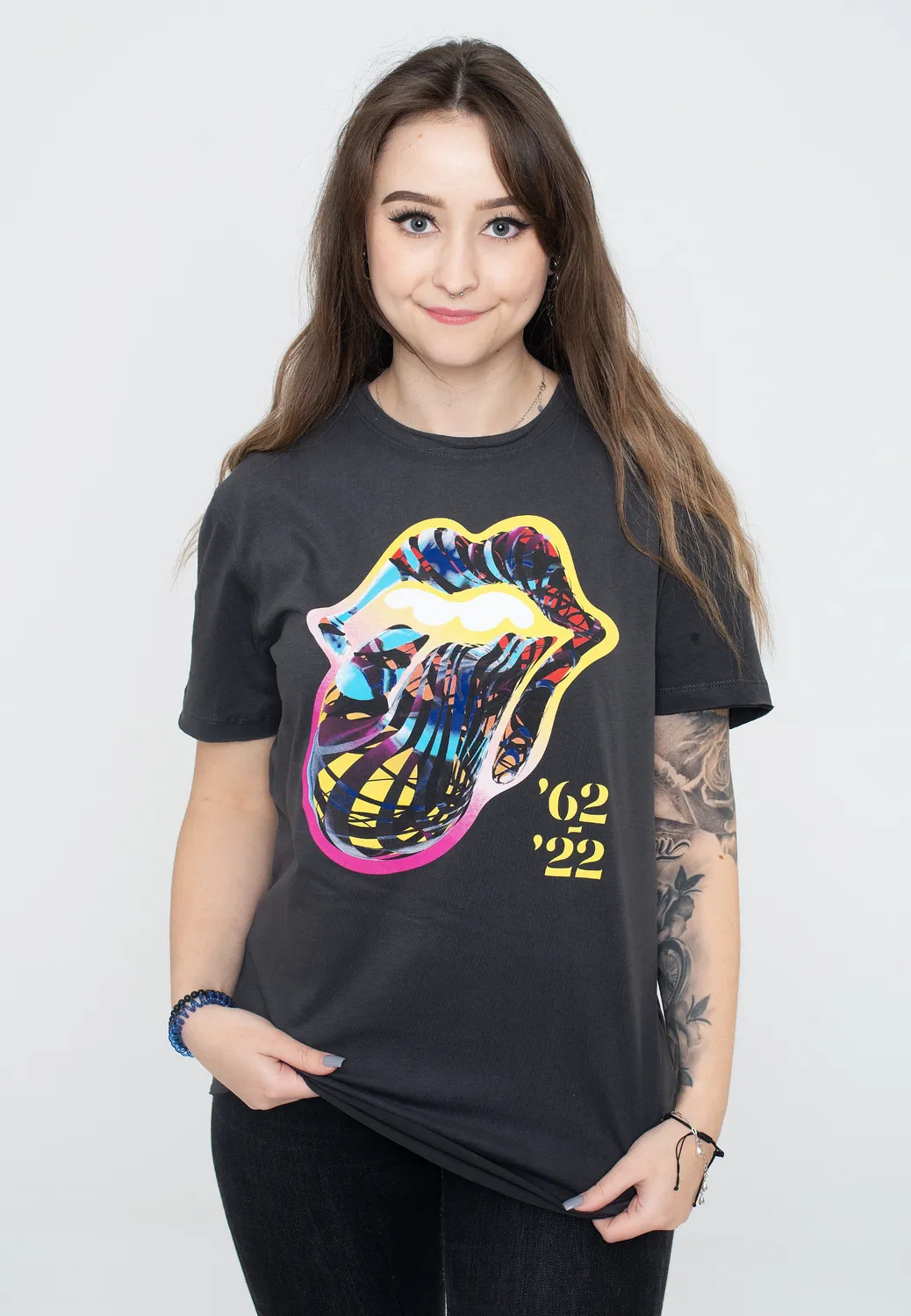 Impericon Sixty Tongue Charcoal T-Shirt grau Rock