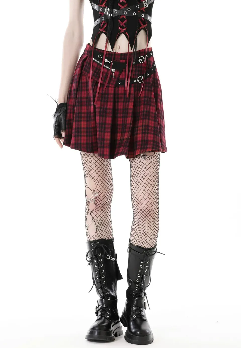 Impericon Punk Red Plaid Rock rot Karo Damen
