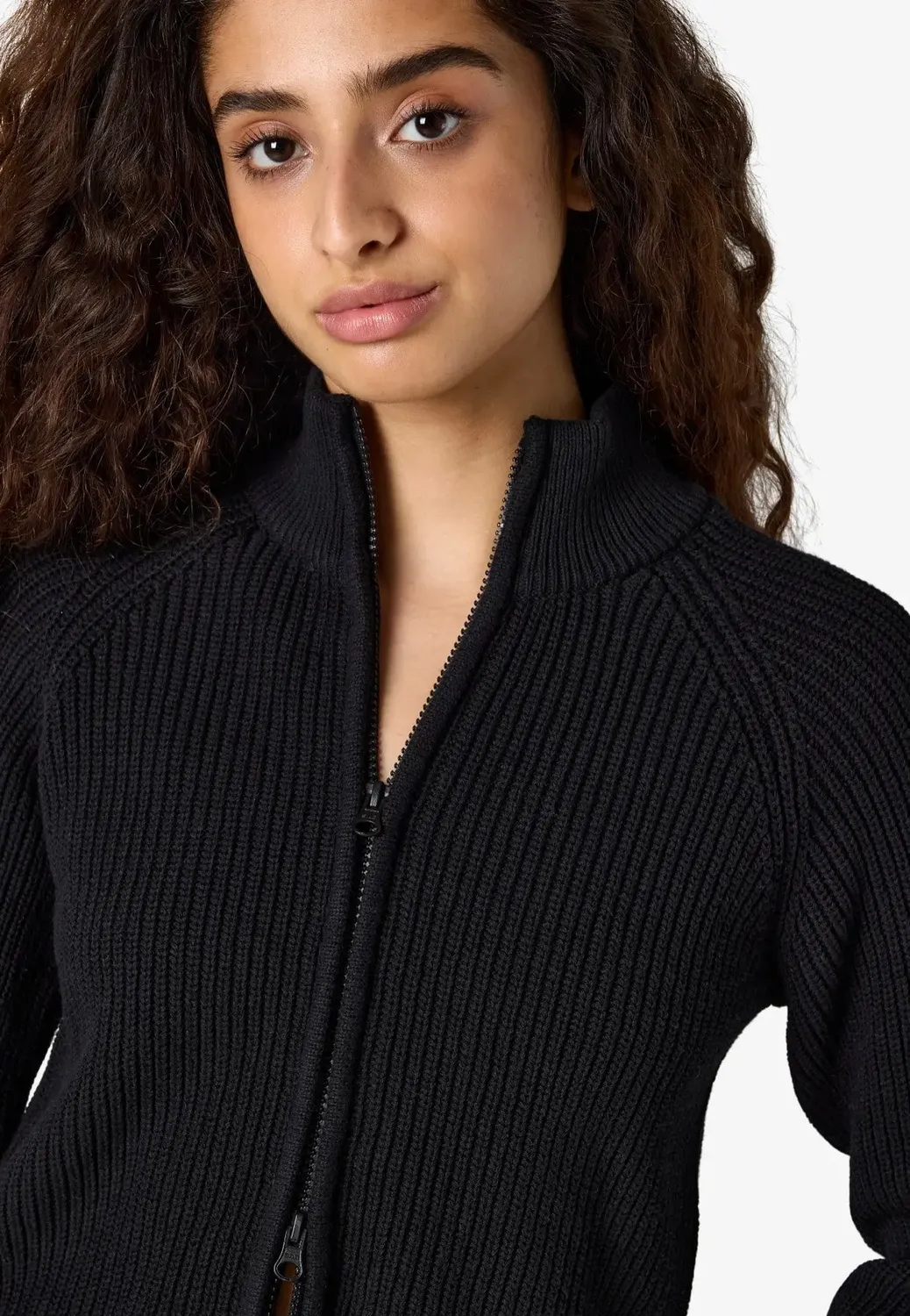 Impericon Dara Zip Knit Black Cardigan kurz schwarz