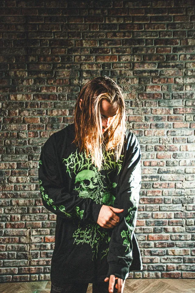 Paleface Swiss Ivy Green Skull Longsleeve grün