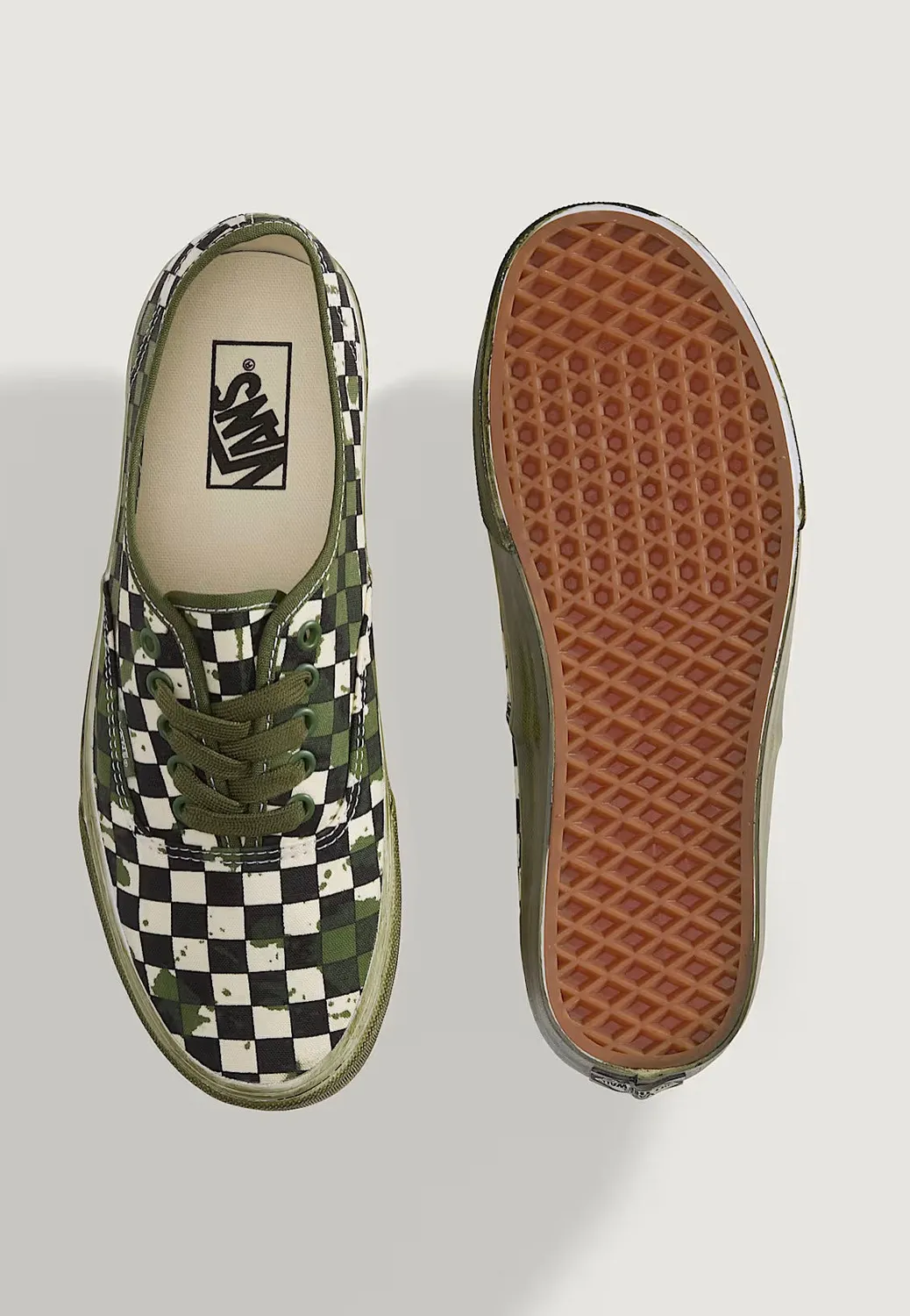 Vans Authentic Over Dye Green Skateschuhe Grün Canvas