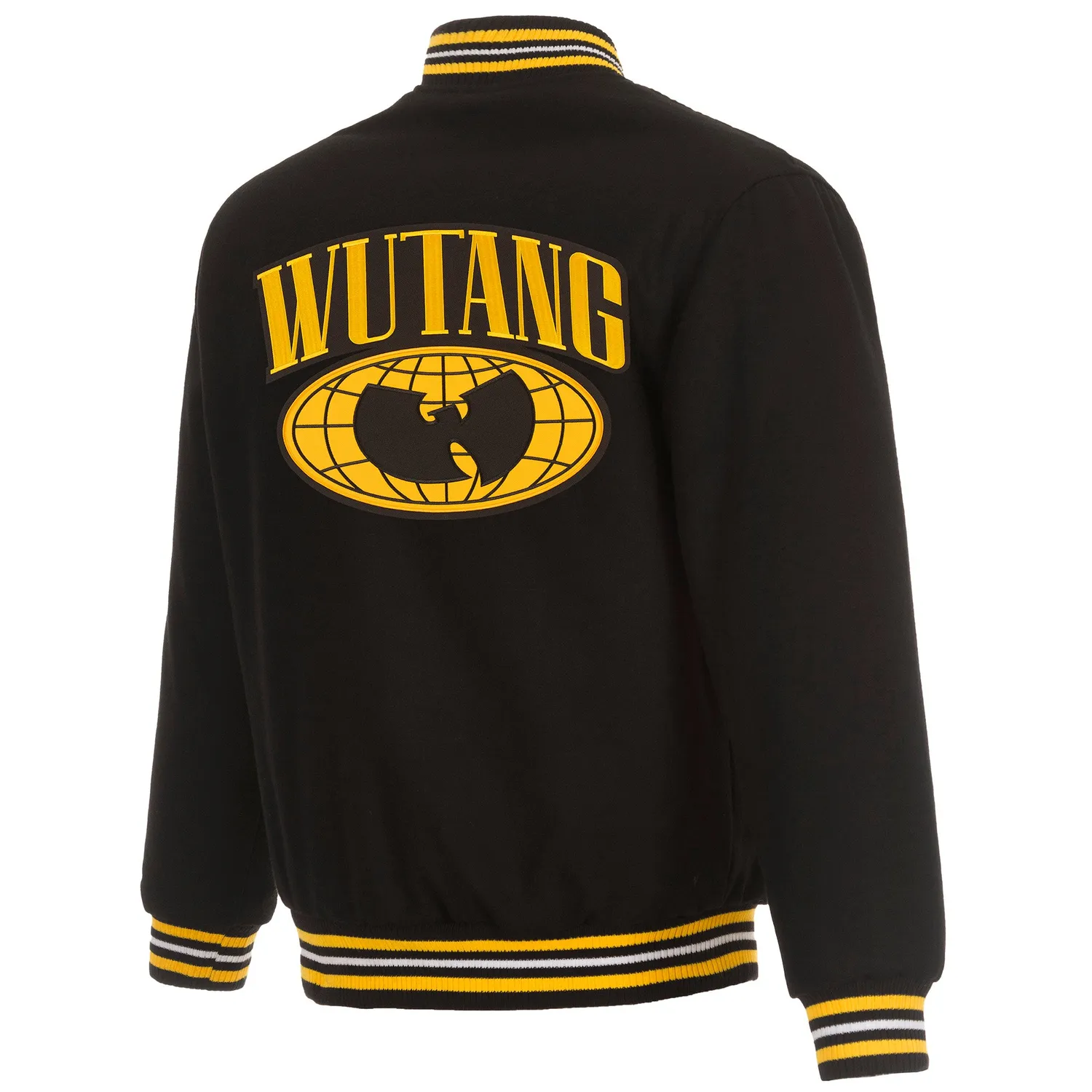 Wu-Tang WU Globe Logo Varsity Jacke Wolle reversibel