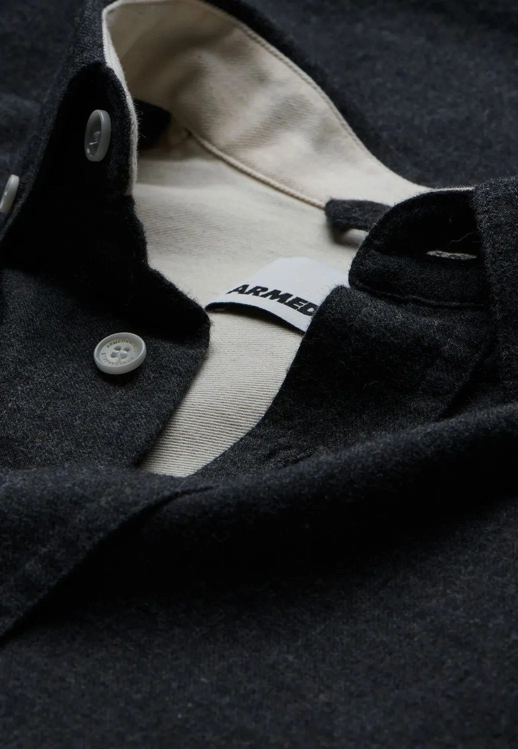 Impericon Araamo Flannel Hemd Anthrazit Melange vegan