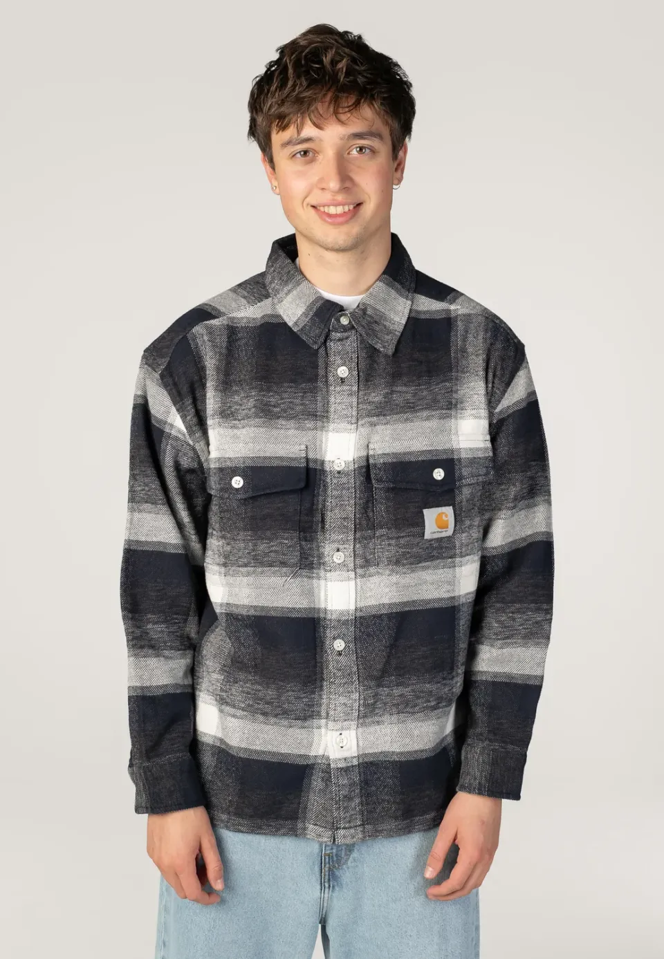 Impericon Esterson Check Hemd navy Baumwolle