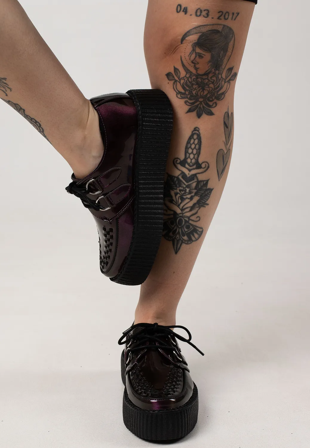 Impericon Viva High Purple Metallic Creepers lila vegan EU 41