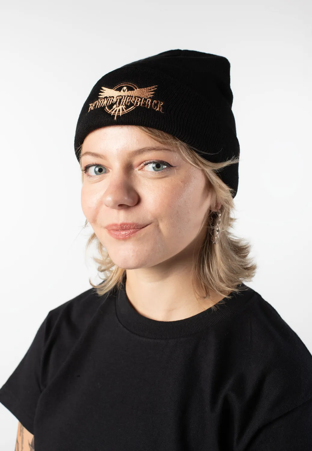 Impericon The Raven Beanie Onesize schwarz gestrickt