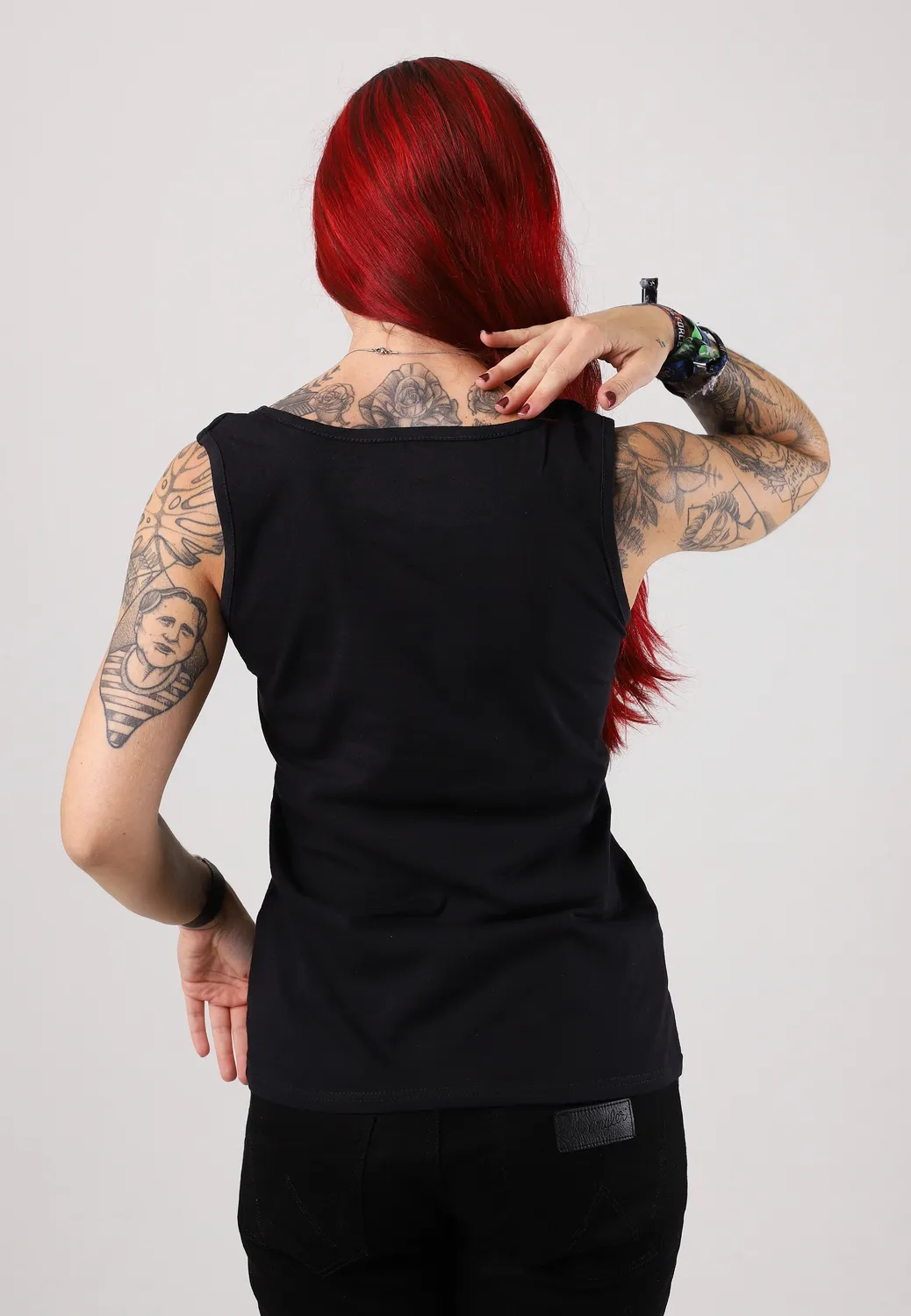 Impericon Floral Death Star Tank Top schwarz Damen