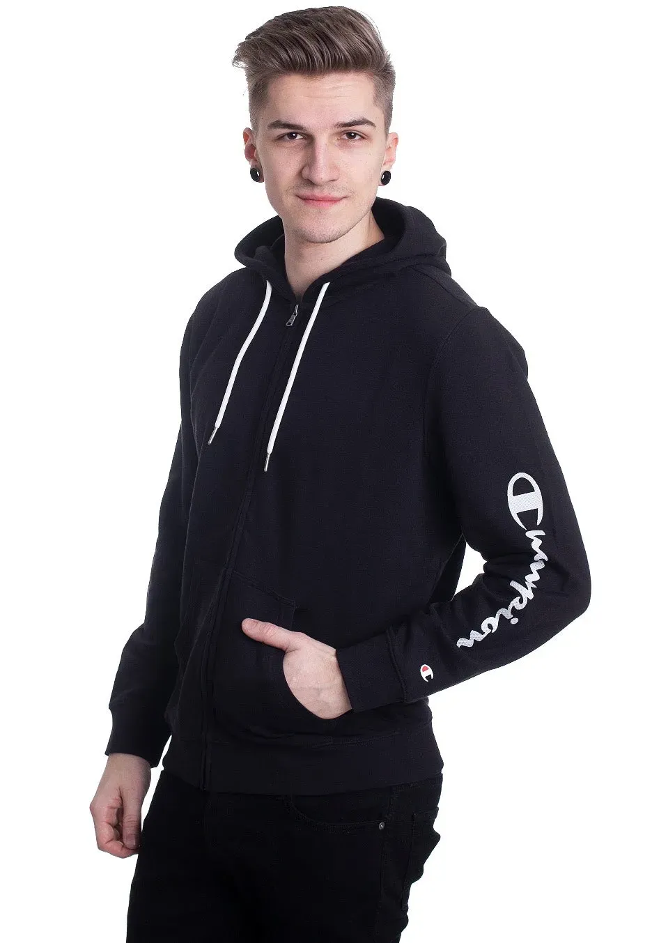 Impericon Hooded Full Zip Black Zipper Schwarz