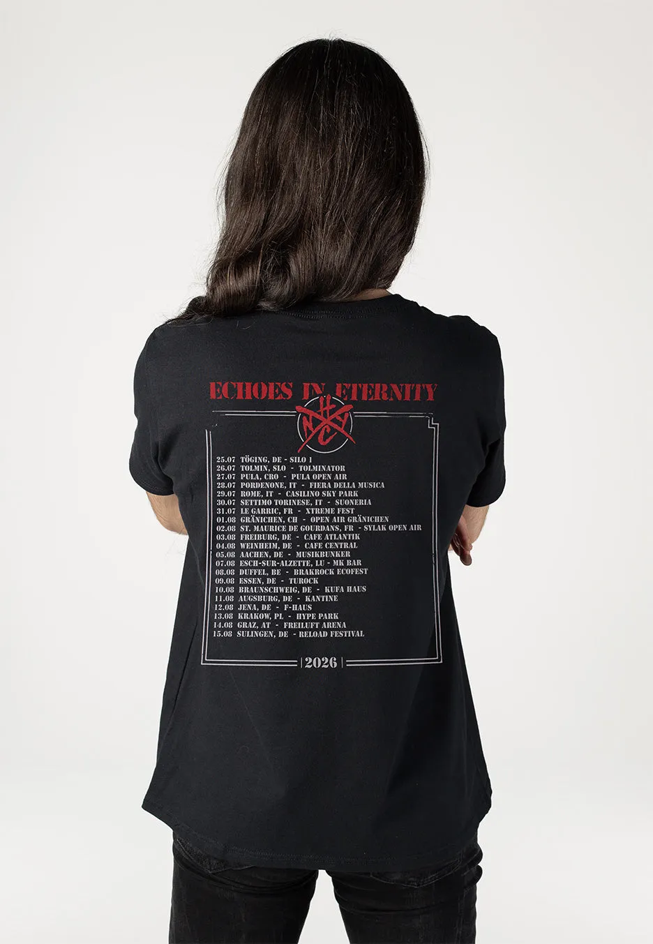 Impericon Echoes Frame Tour 2026 T-Shirt schwarz Jersey