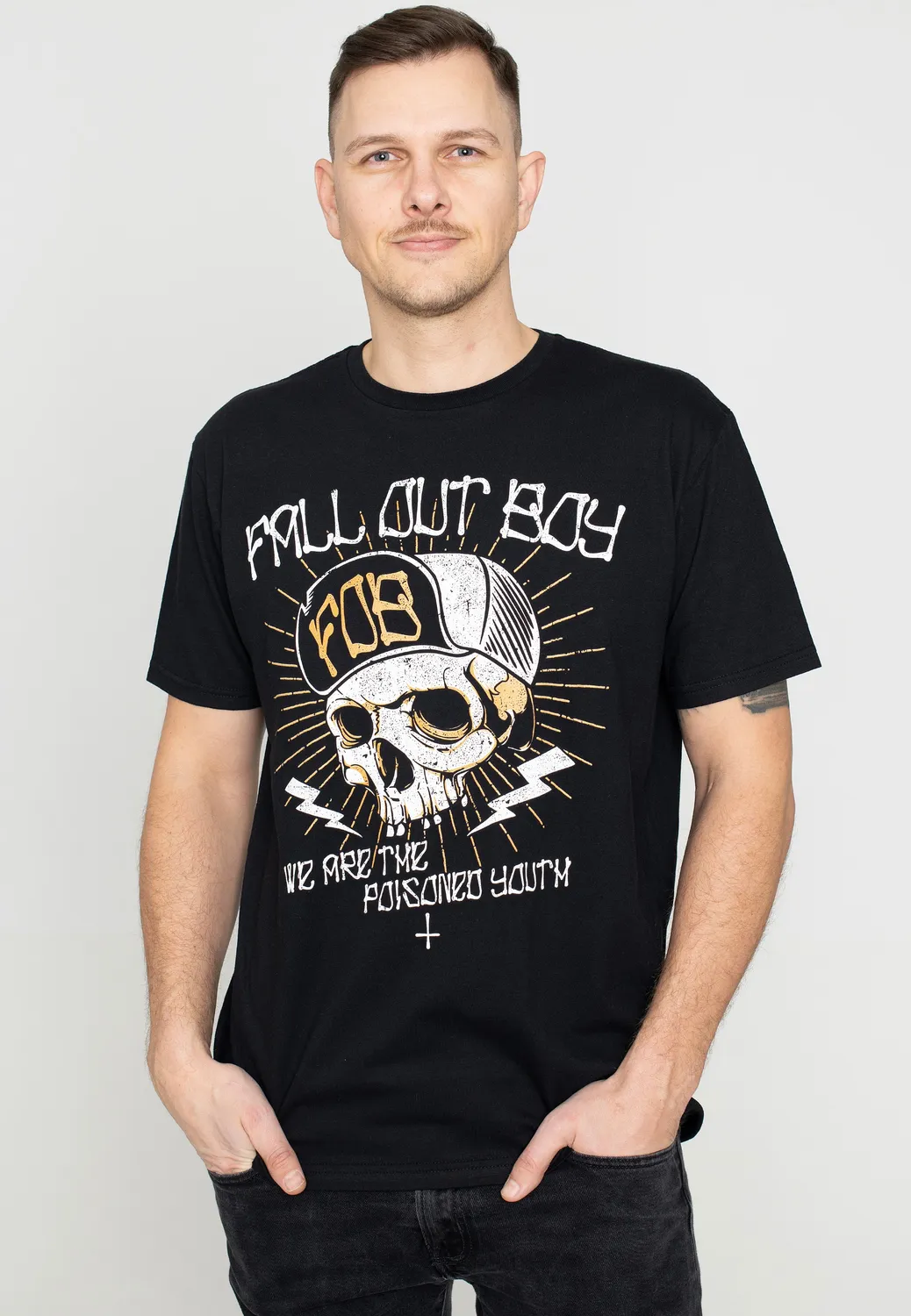 Impericon Chest Youth Skull T-Shirt schwarz Emo