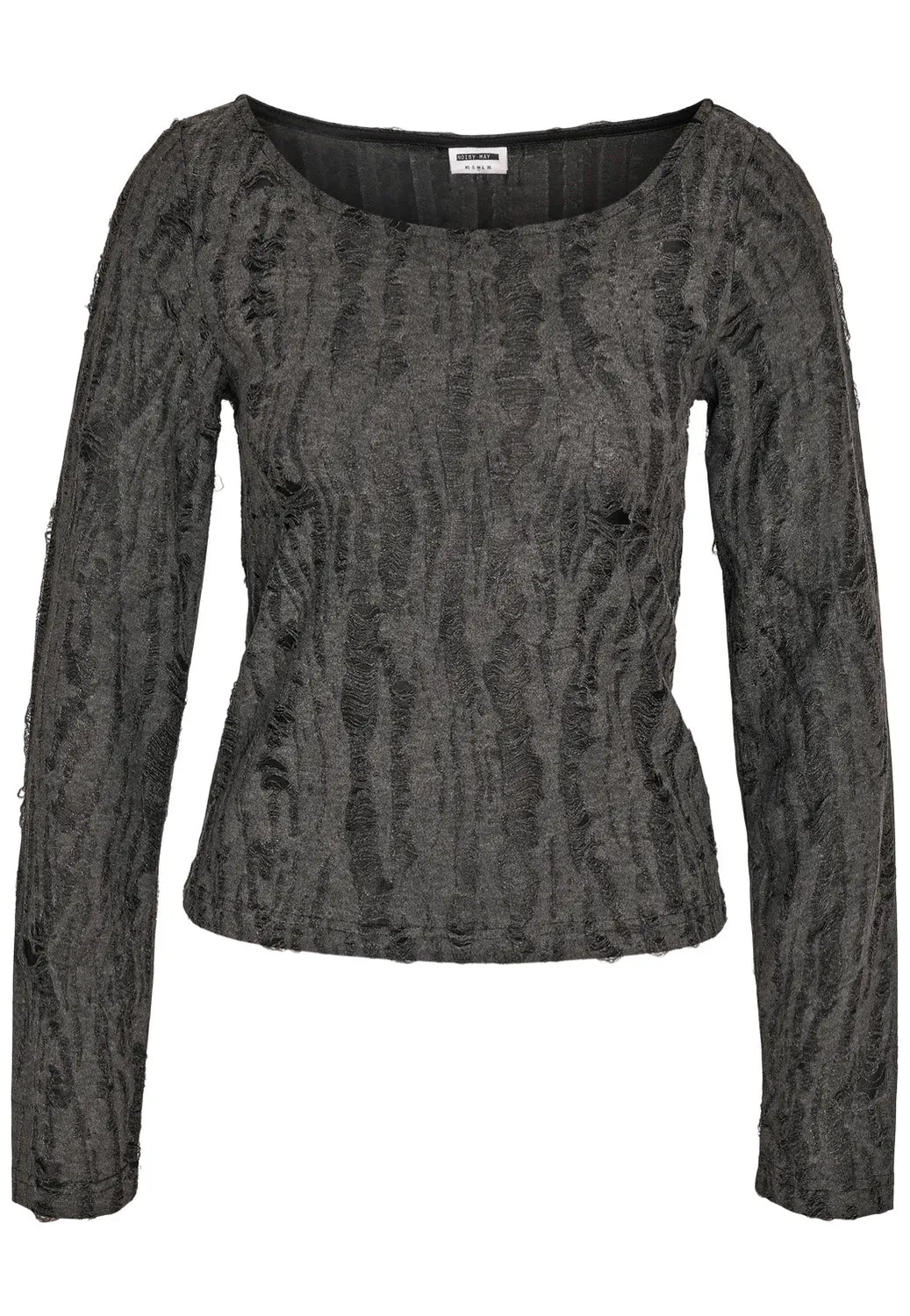 Impericon Harlow Boatneck Oberteil grau Viskose