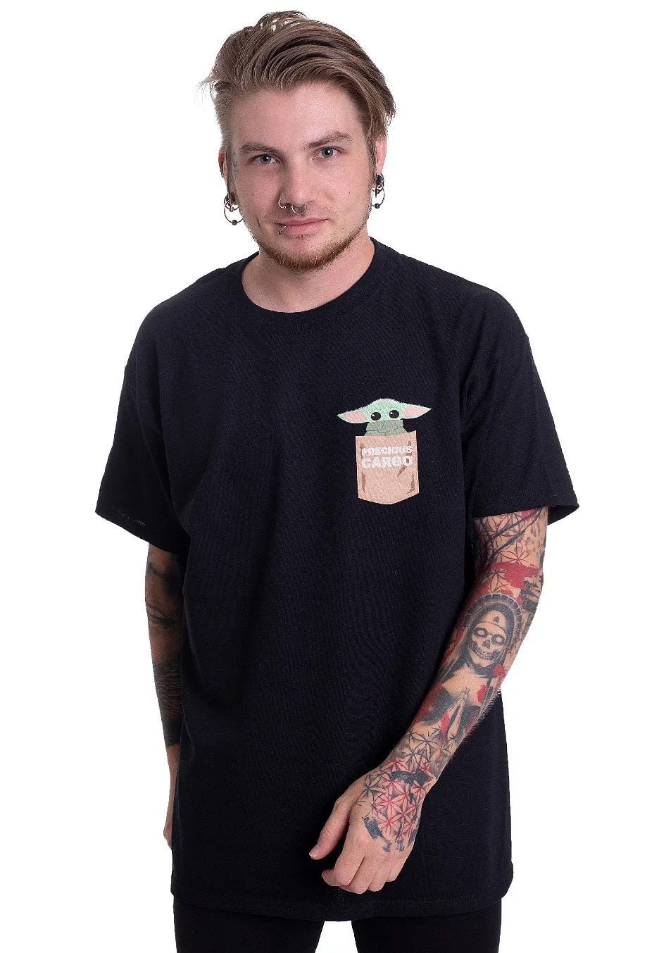 Impericon Baby Yoda Cargo Pocket T-Shirt schwarz Unisex