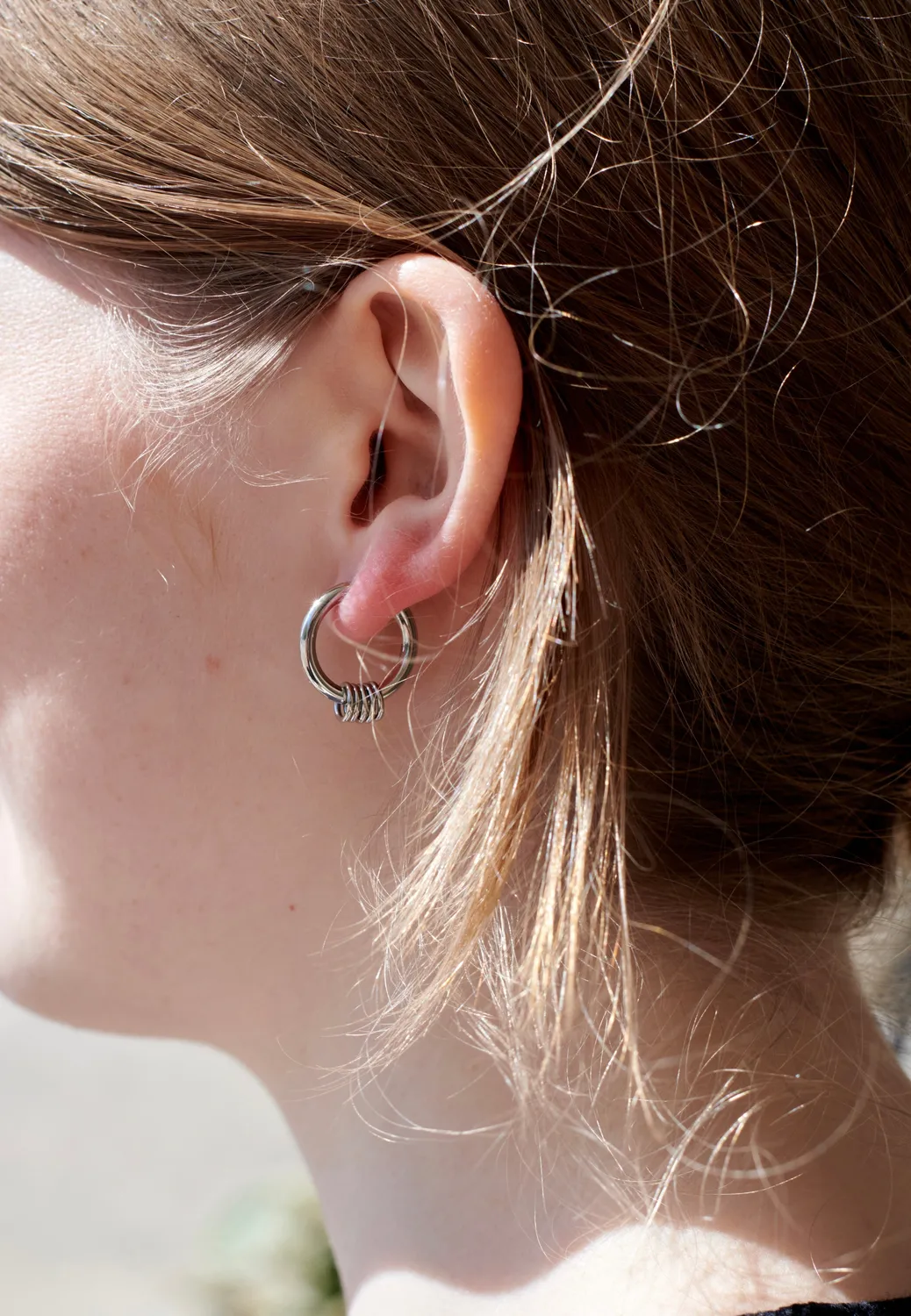 Impericon Rings Hoop Silver Ohrringe silber