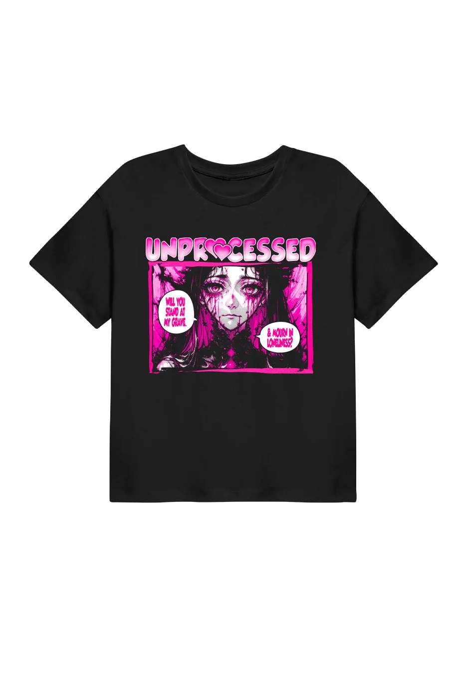 Impericon Grave Crop Girly Shirt schwarz Damen
