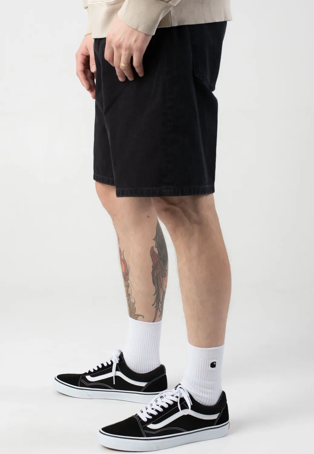 Impericon Nolan Shorts washed black Denim Relaxed