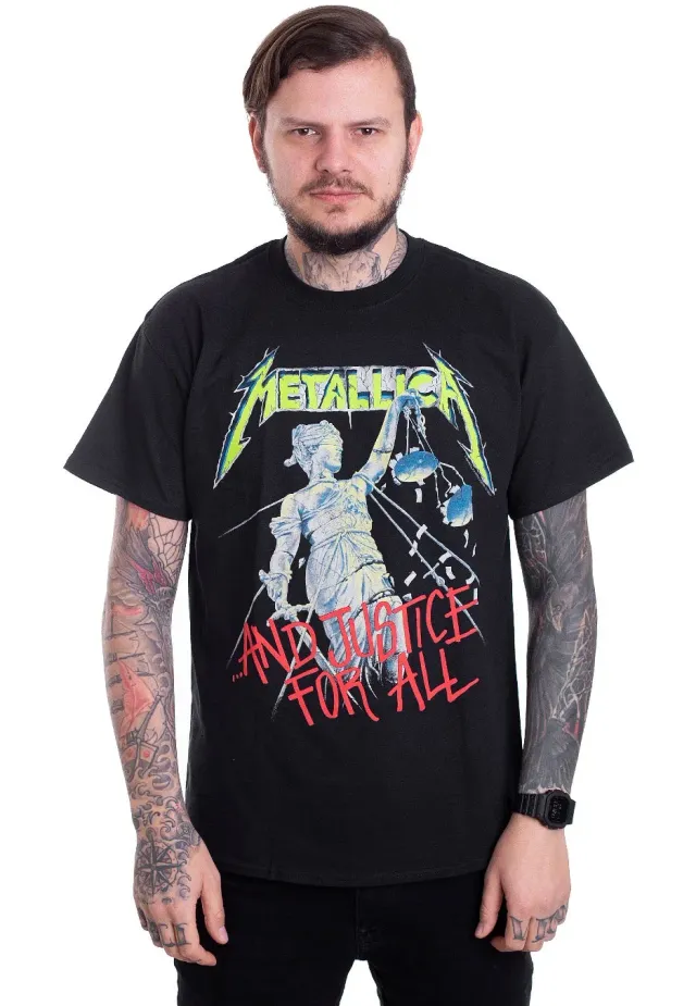 Metallica And Justice For All T-Shirt Schwarz Original