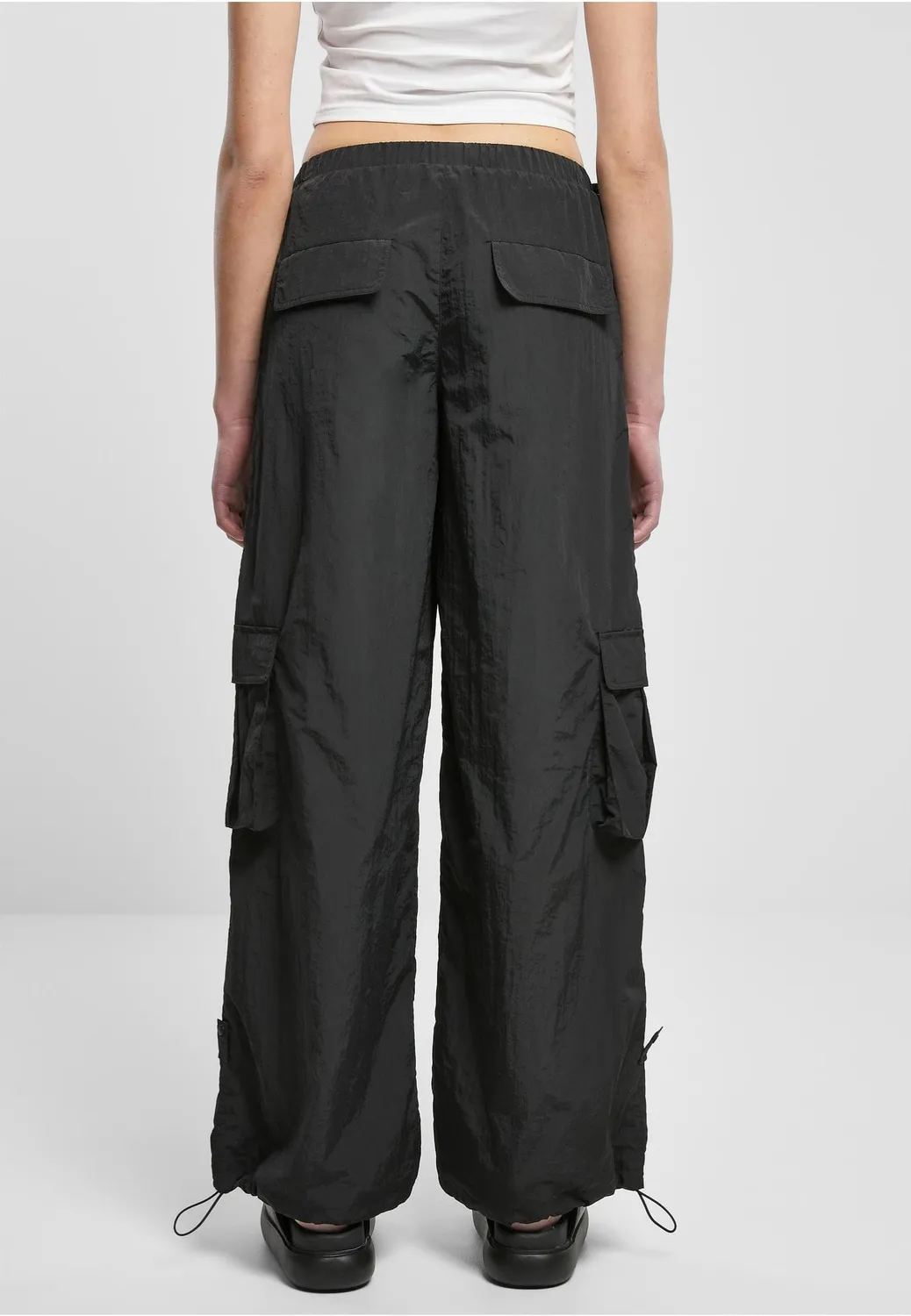Impericon Wide Crinkle Nylon Hose Black Damen
