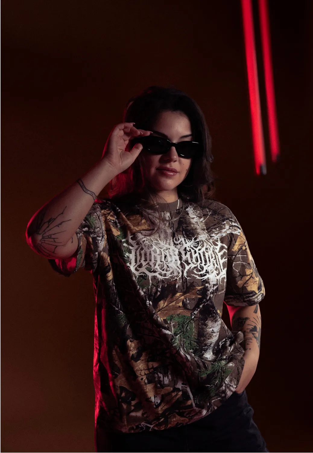 Impericon Logo Real Camo T-Shirt grün