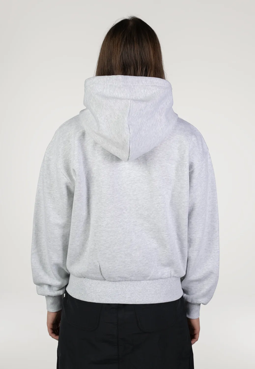 Impericon W Hooded Casey Ash Heather Silver Zipper Damen