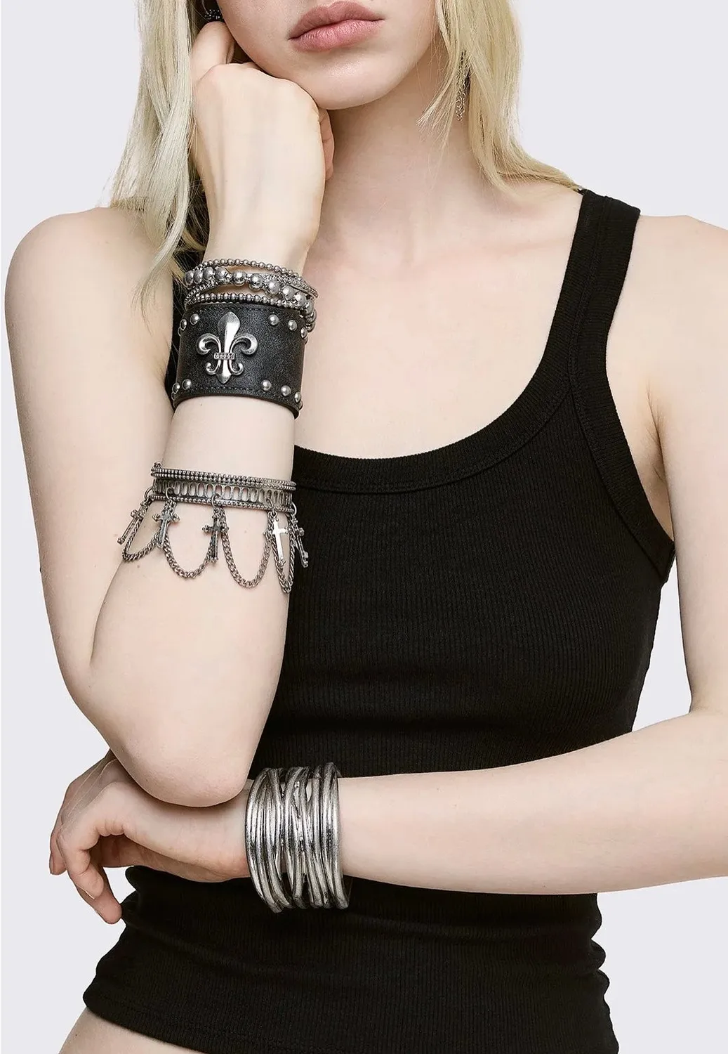 Impericon Craven Silver Armband Set silber Onesize