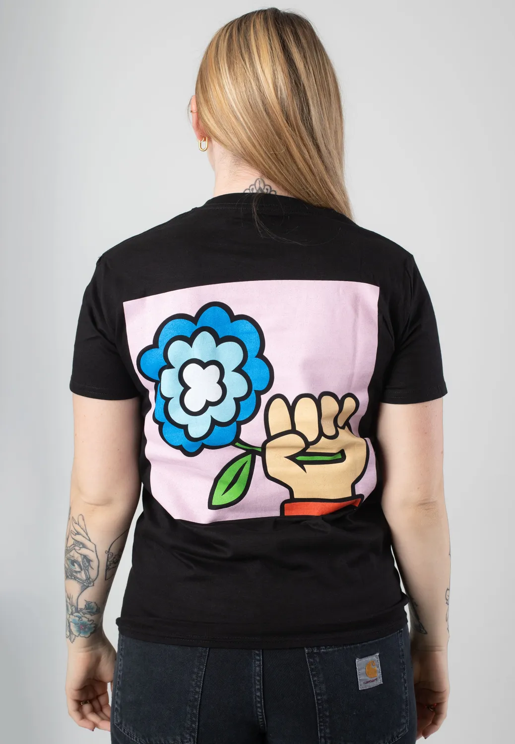 Impericon Cartoon Flower T-Shirt schwarz Unisex