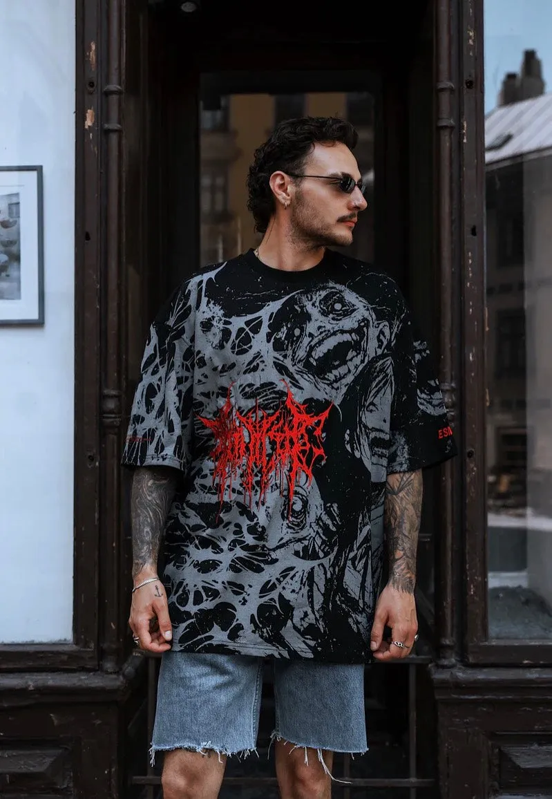Impericon Grinfrost Oversized Black T-Shirt L schwarz