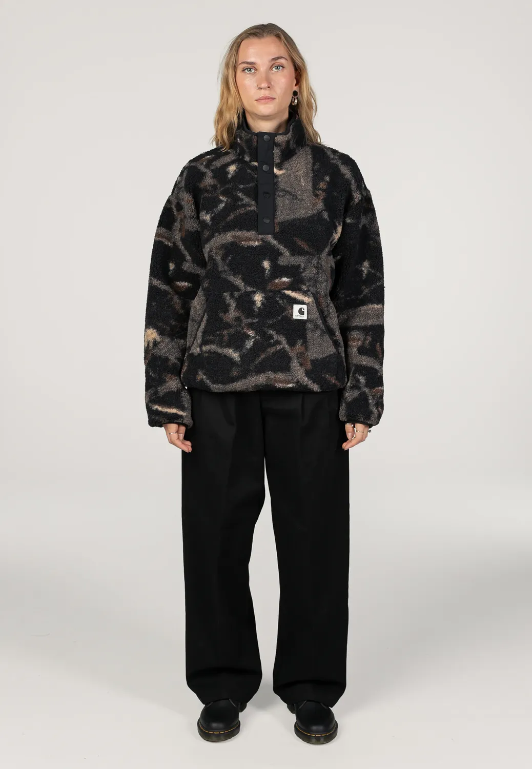 Impericon Elliot High Neck Liner Camo Jacke Fleece Damen