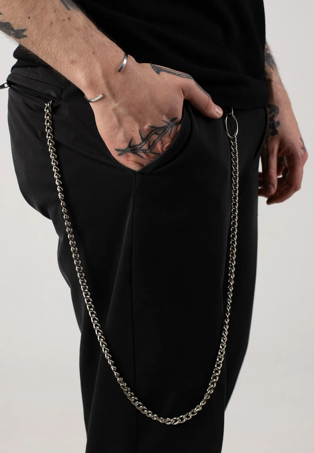 Impericon Jean Metal Long Hosenkette Onesize Metall grau