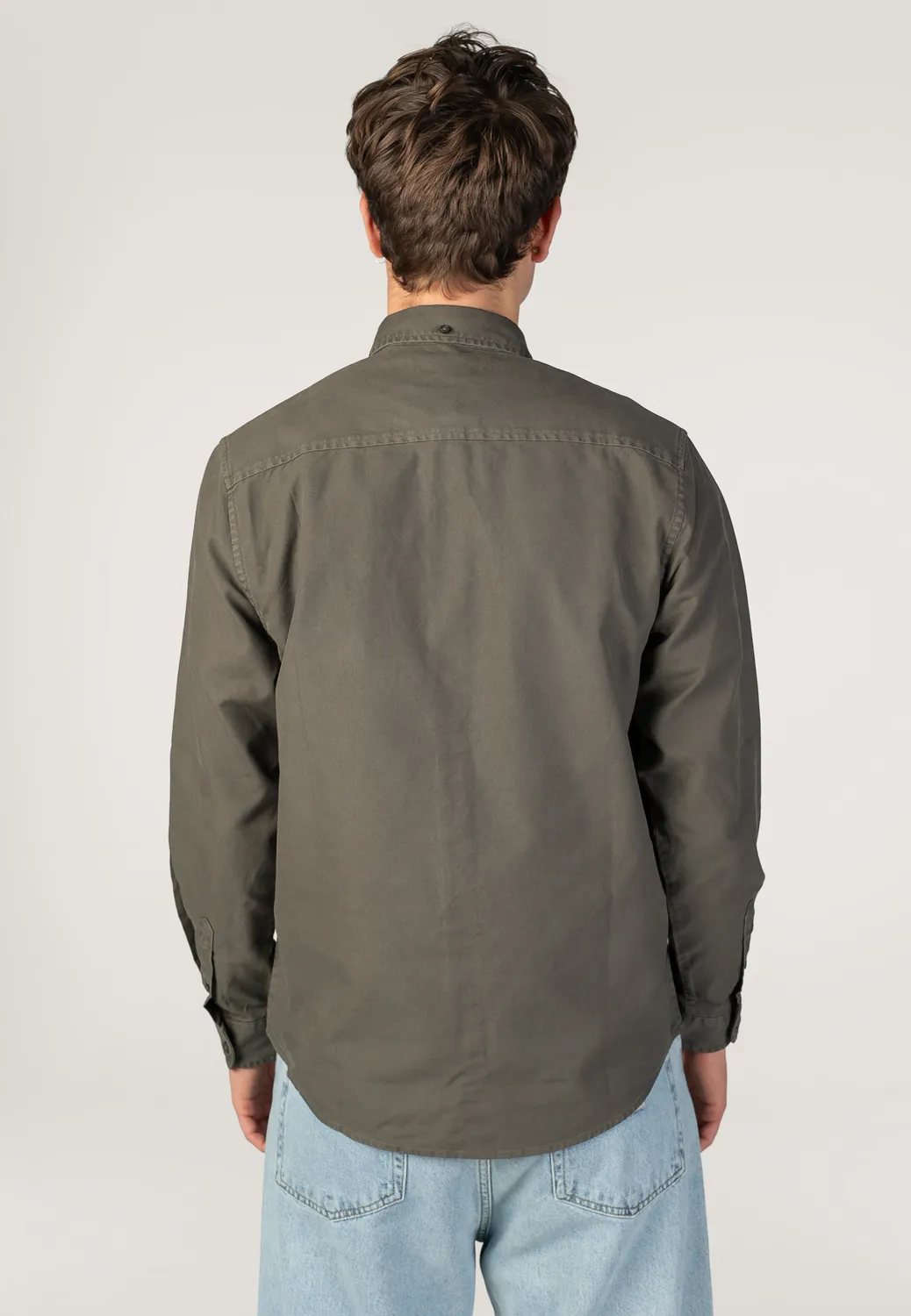 Impericon Bolton Garment Dyed Hemd Shungite grau Baumwolle