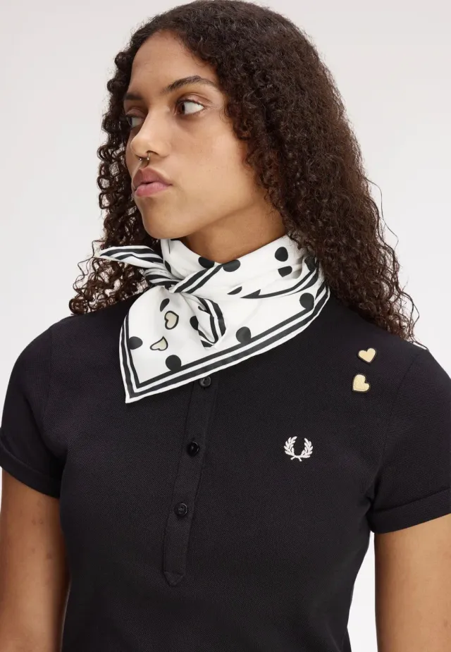 Impericon Amy Polka Dot Snow White Schal weiß Satin