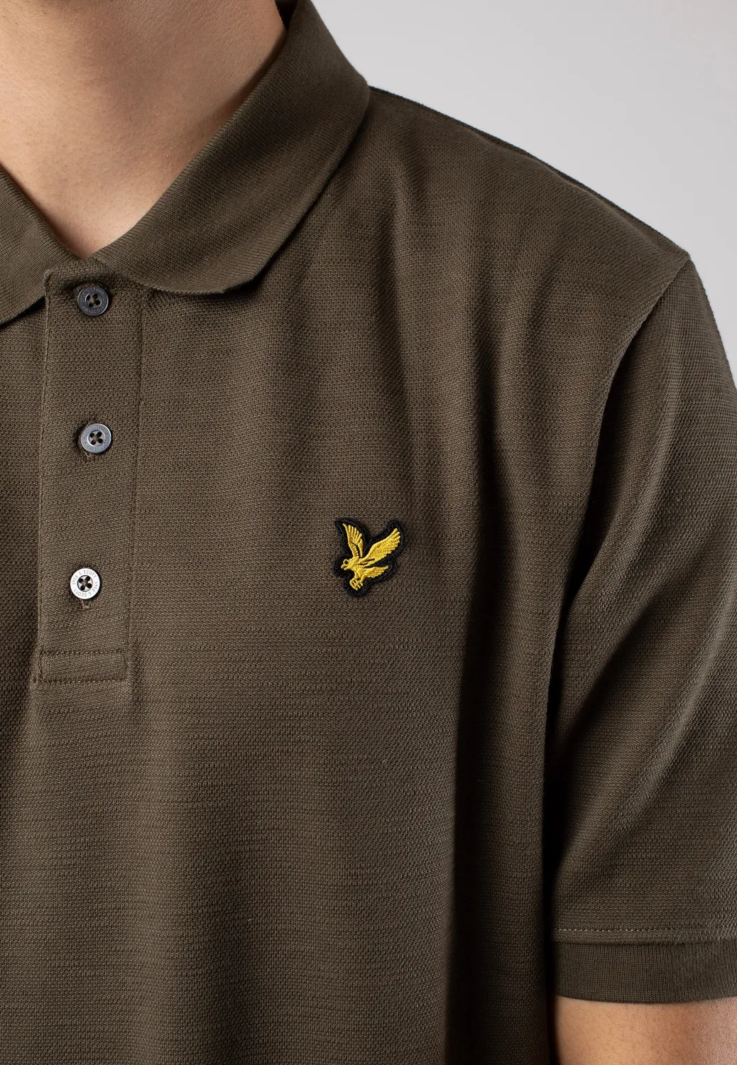Impericon Chunky Slub Olive Polo Baumwolle