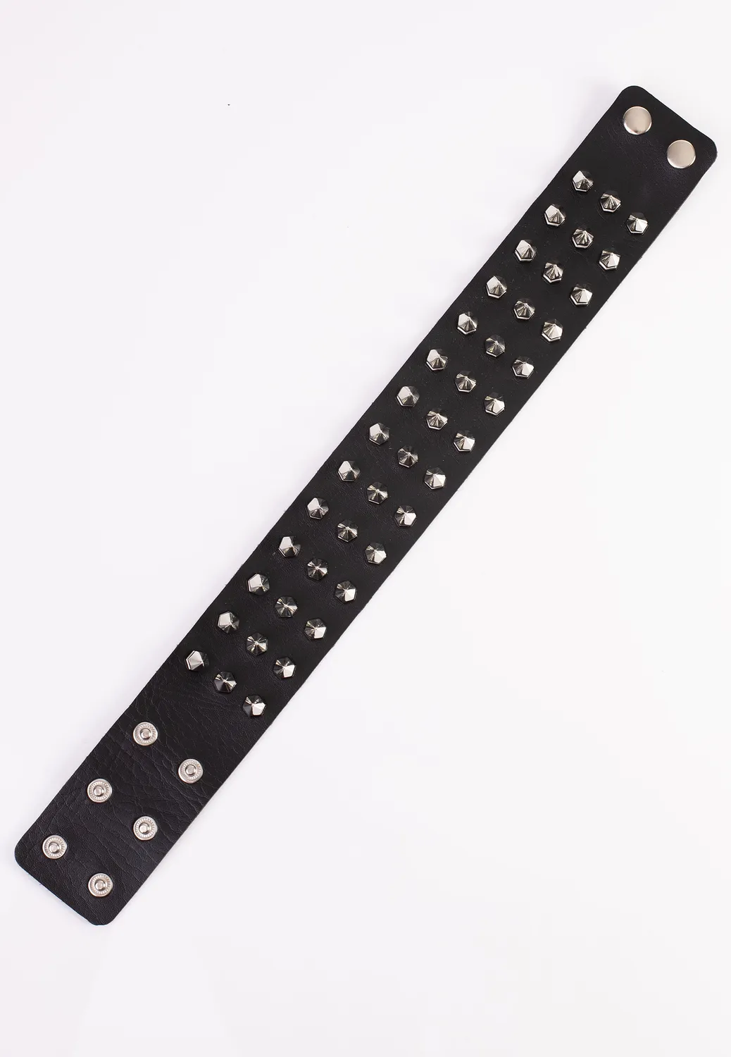 Impericon 3 Row Spike Neckband Choker Schwarz