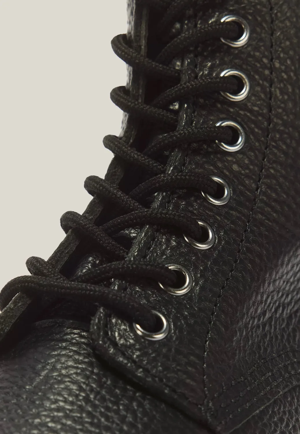 Impericon Sinclair Milled Nappa Black Boots Schwarz Leder
