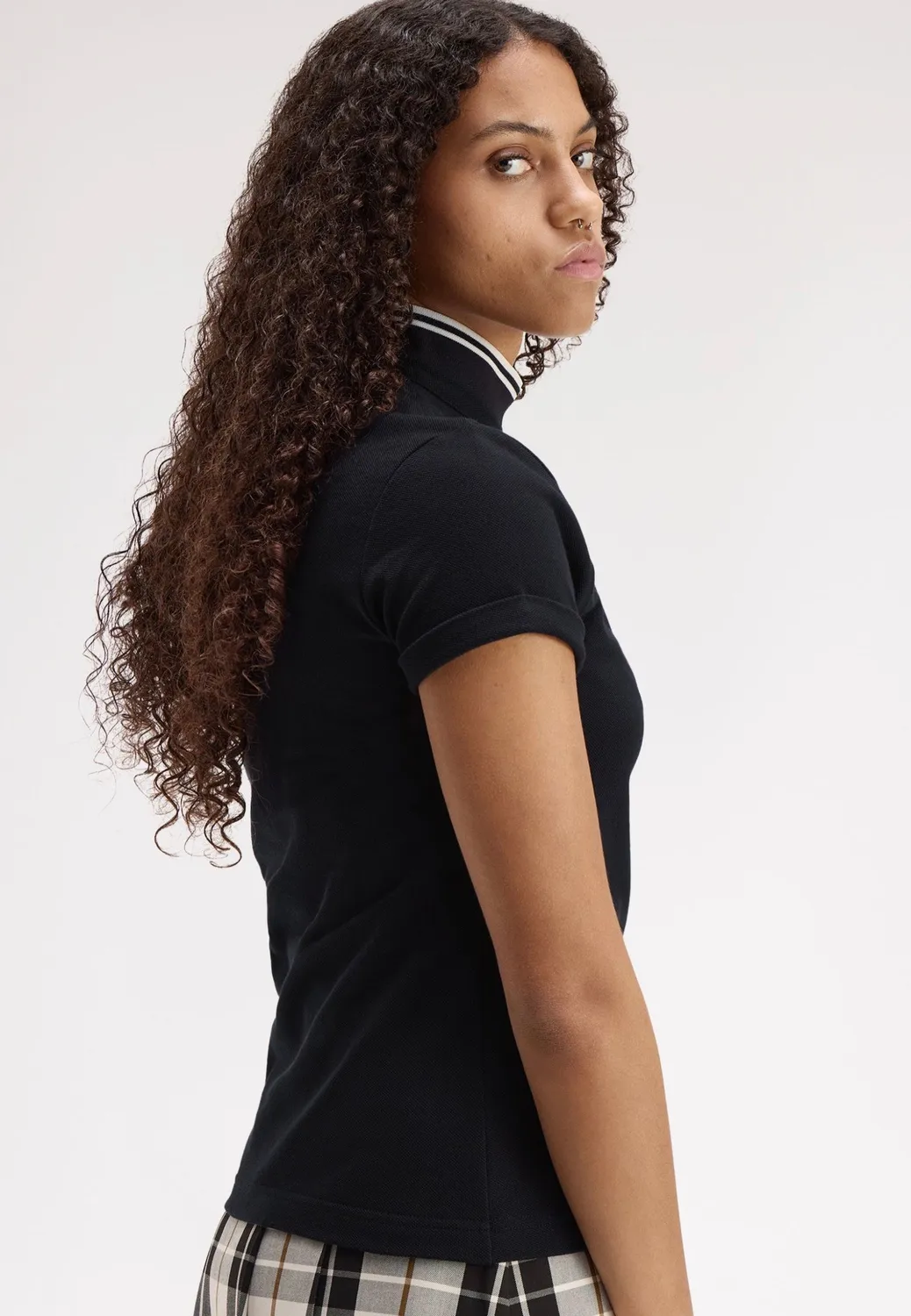 Impericon Tipped Polo Schwarz Baumwolle Shortsleeve