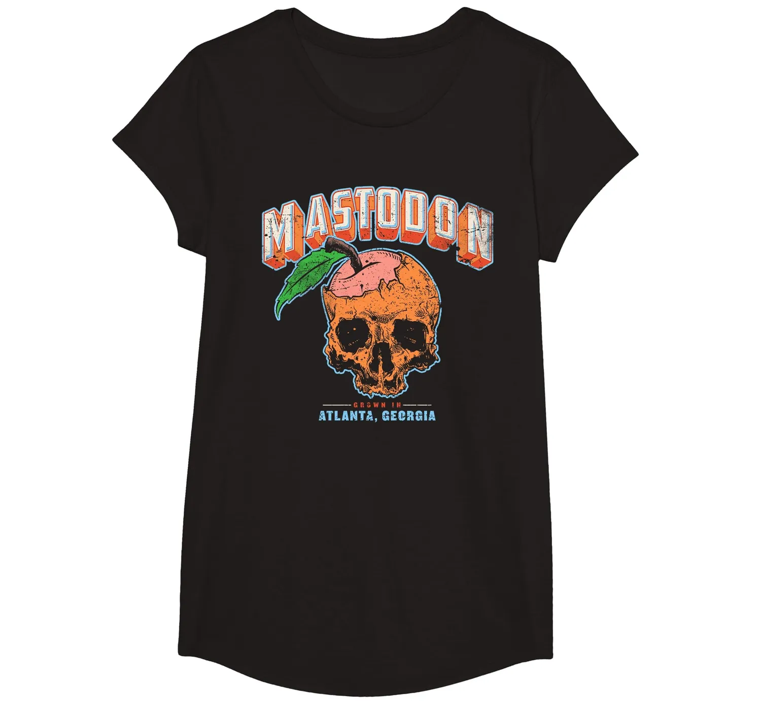 Mastodon Peach Skull T-Shirt Schwarz