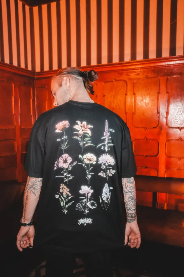 Paleface Swiss Hidden Flowers Shirt Heavyweight schwarz