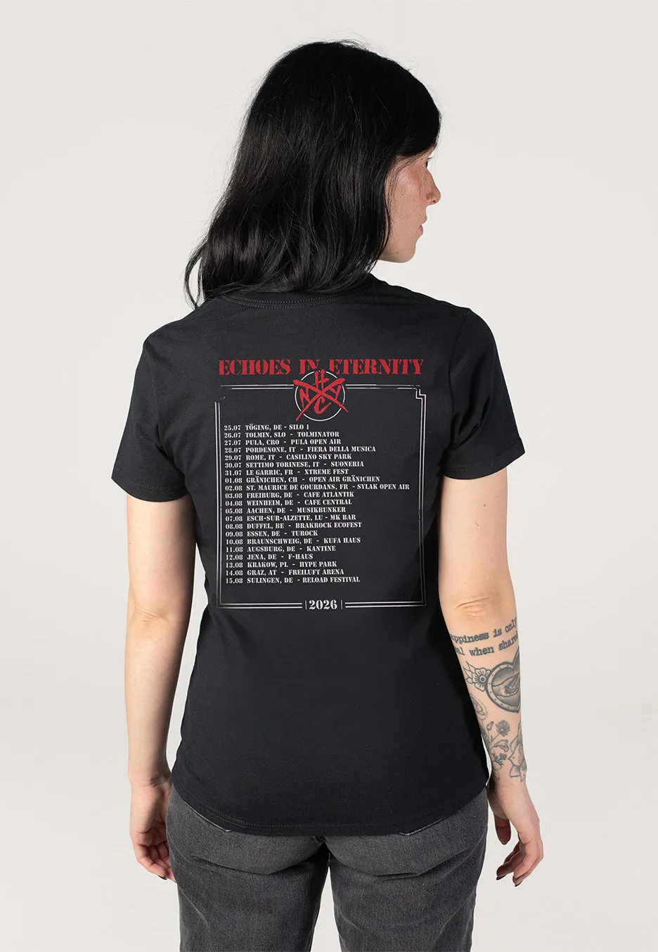 Impericon Echoes Frame Tour 2026 T-Shirt schwarz Jersey