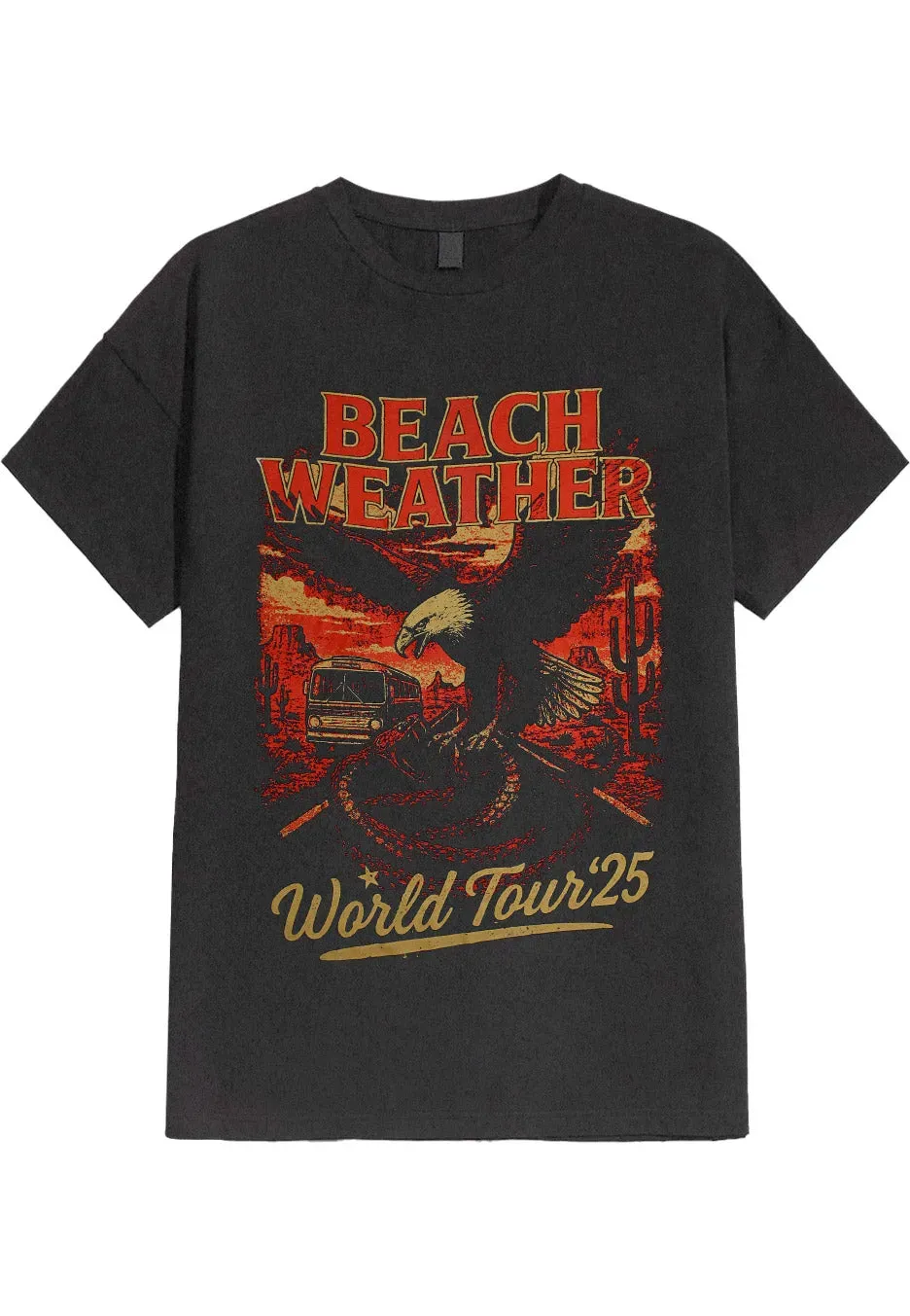 Impericon Tour 2025 Stone Washed Black T-Shirt schwarz