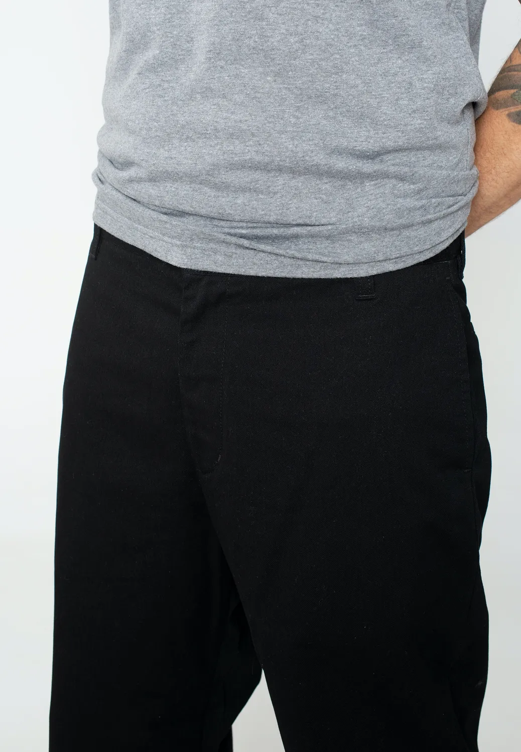Impericon Calder Rinsed Black Hose Relaxed Fit Baumwolle