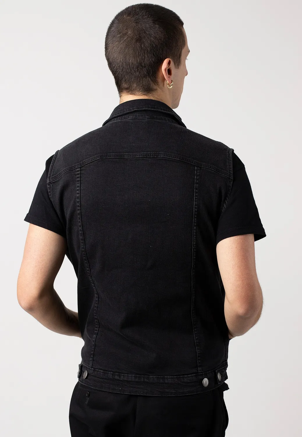Impericon Neil Denim Black Jeansweste Schwarz
