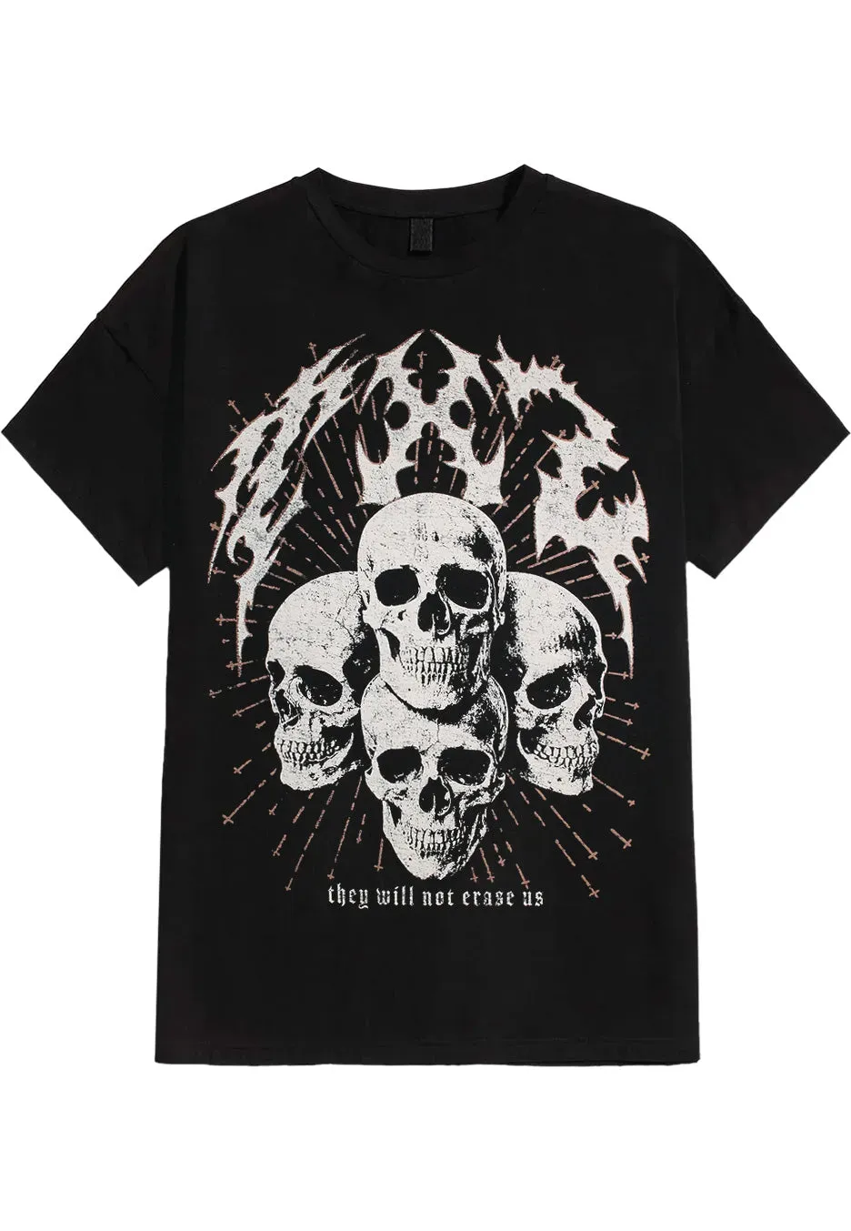 Impericon Skull T-Shirt Schwarz Unisex Metalcore
